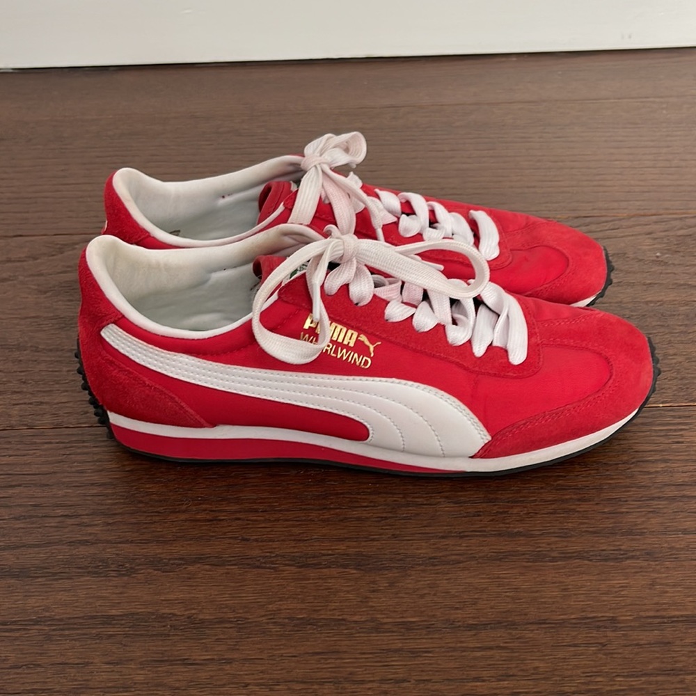 Puma Red and White Men's Sneakers